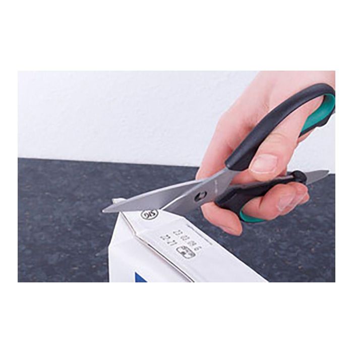 Wolfcraft Tijeras de hogar universales 21.5 cm Multifunción Acero Verde Destornillador Abrebotellas 1