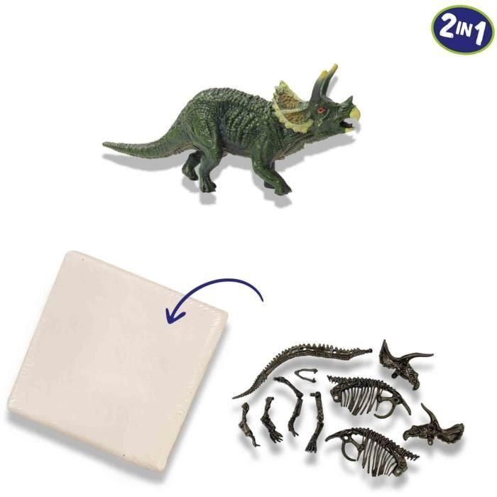 Excavación 2 en 1 de dinosaurios y esqueletos - Triceratops - SES CREATIVE 3 Excavación 2 en 1 de dinosaurios y esqueletos - Triceratops - SES CREATIVE 3
