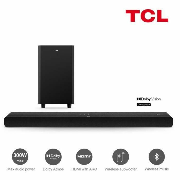 TCL TS8212 - Barra de sonido 2.1.2 - Subwoofer inalámbrico - Dolby Atmos - HDMI eARC - Bluetooth - 300W 5 TCL TS8212 - Barra de sonido 2.1.2 - Subwoofer inalámbrico - Dolby Atmos - HDMI eARC - Bluetooth - 300W 5
