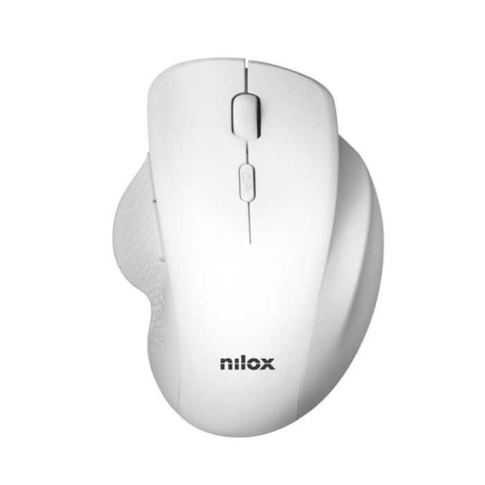 Nilox Ratón Inalámbrico Profesional 800-1200-3200 Dpi Ergonómico Diestro Blanco