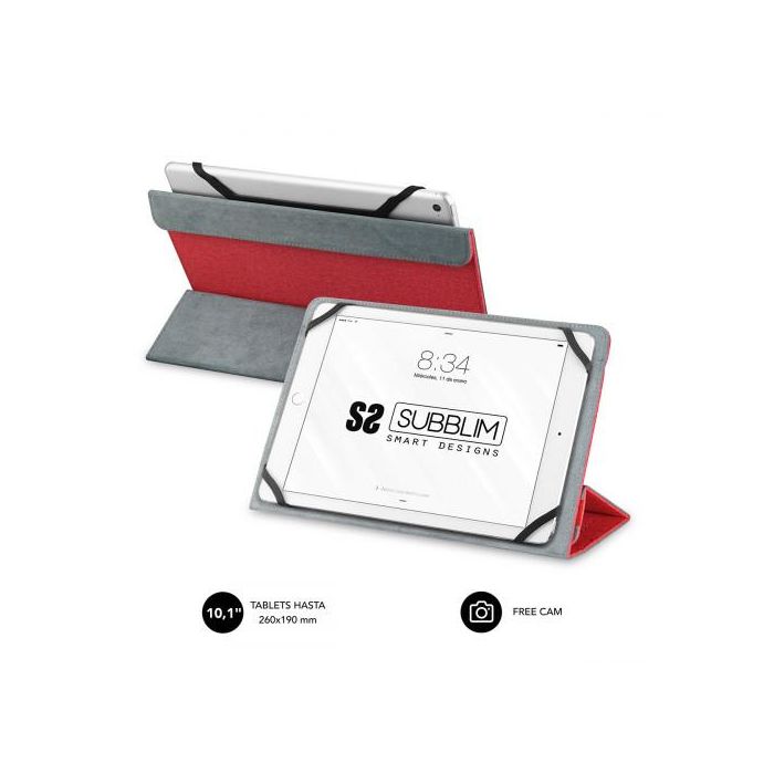SUBBLIM Funda Tablet Freecam Case 10,1" Red 0 SUBBLIM Funda Tablet Freecam Case 10,1" Red 0
