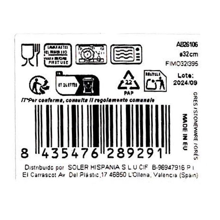 La Mediterranea Bajo Plato Albus Ø32.5 cm (6 Unidades) 2