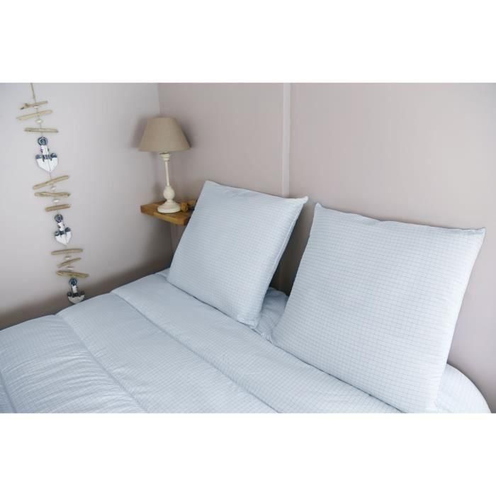 Almohada mediana DODO 60x60 cm - Protección antiinsectos y antiácaros - 550 gr - Blanco - Hecho en Francia 2