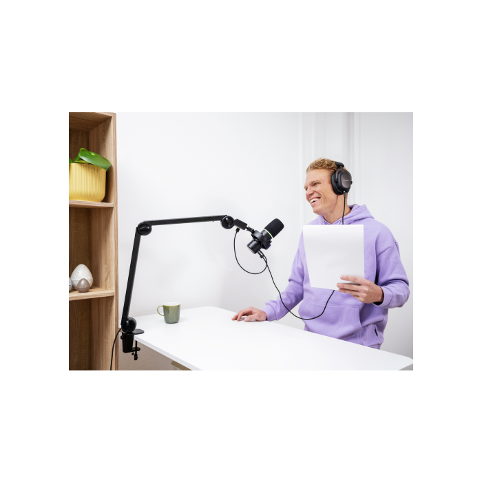 Trust GXT 255+ Onyx Micrófono USB para PC con Patrón Cardioide, Filtro Antipop, LED, 24-bit/96 kHz, Negro - 24354