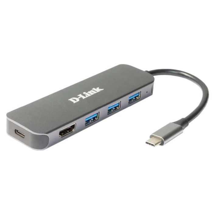 D - Link Dub - 2333 Docking Station USB Tipo C con 4K Ultra HD, 3 Puertos USB 3.2 Gen 1, HDMI 1.4, Compatible con Windows y Mac