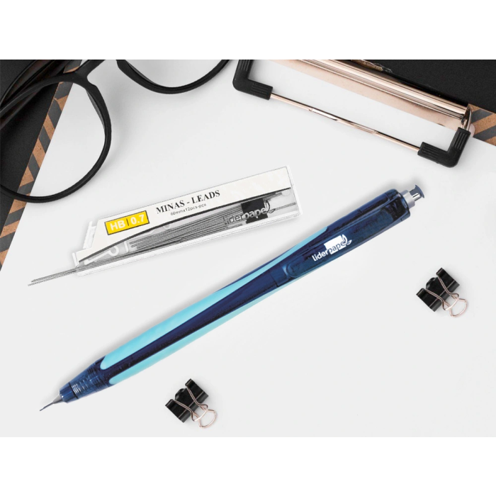 Liderpapel Minas de Grafito 0.7 mm HB Tubo 12 Minas Longitud 60 mm para Portaminas