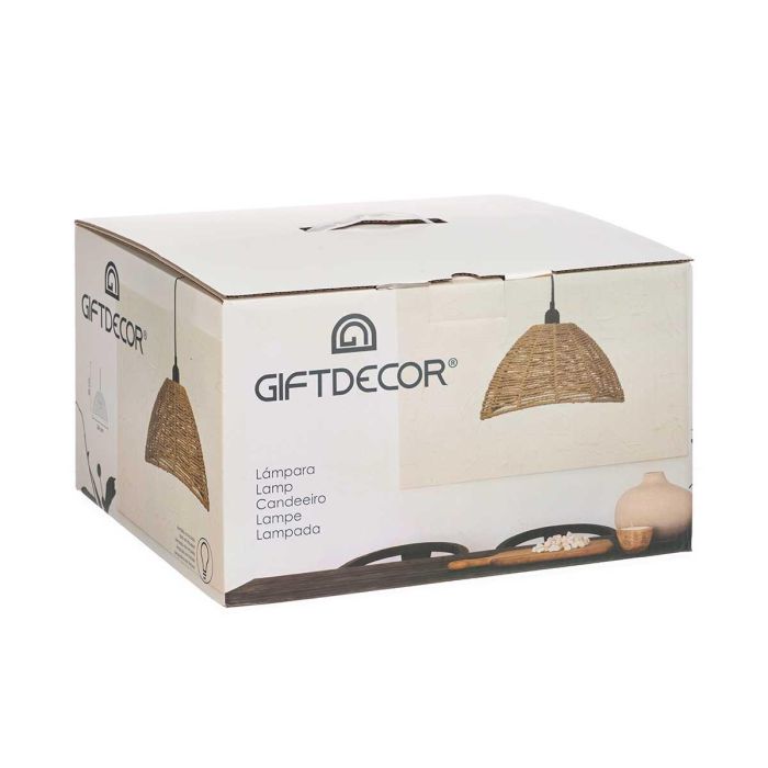 Lampara Techo Natural Cono Giftdecor 34X20CM (2 Unidades) 2 Lampara Techo Natural Cono Giftdecor 34X20CM (2 Unidades) 2