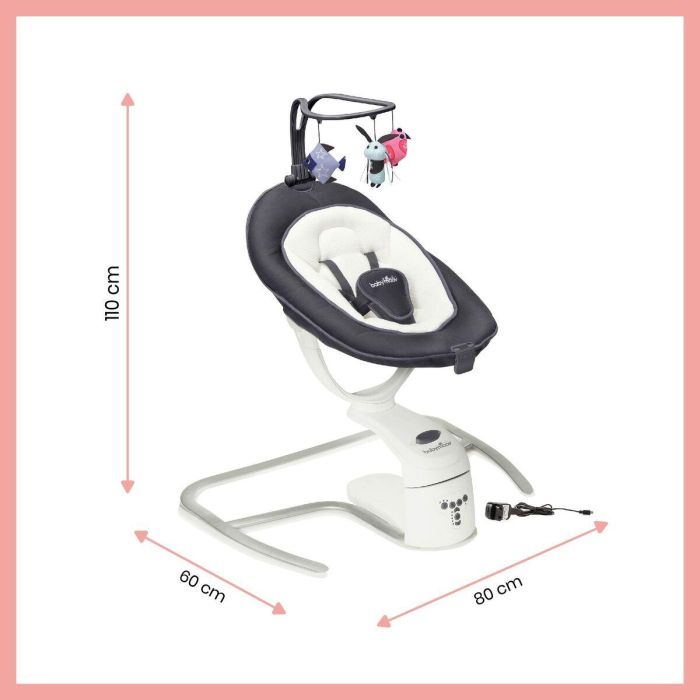 Babymoov Swoon Motion Swing para Bebé - 5 velocidades, 2 modos (lateral/frontal-trasero), 3 posiciones de inclinación y ajuste independiente 1 Babymoov Swoon Motion Swing para Bebé - 5 velocidades, 2 modos (lateral/frontal-trasero), 3 posiciones de inclinación y ajuste independiente 1