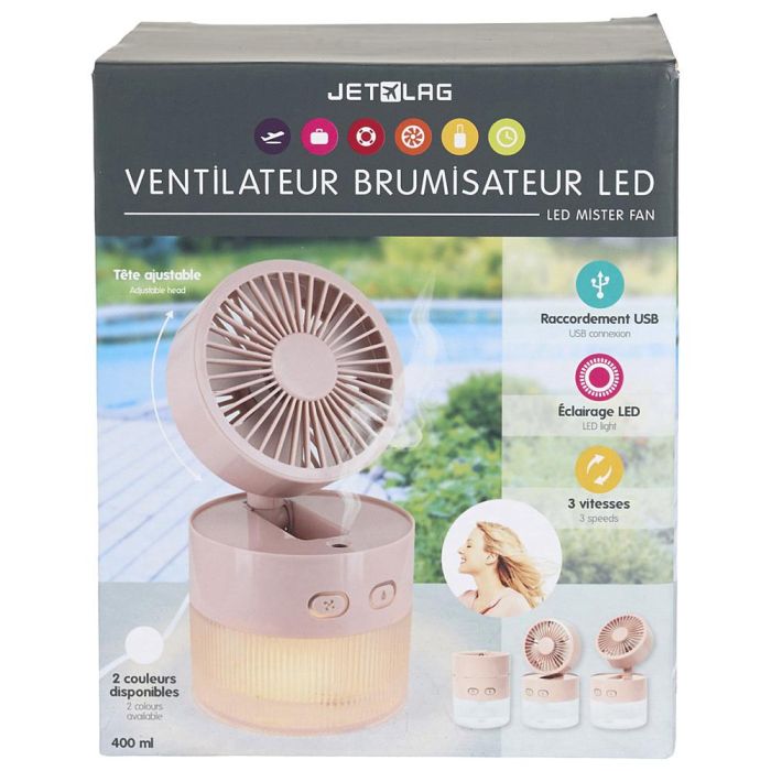 Ventilador- Pulveriz. Led Usb Jet Lag 3 Ventilador- Pulveriz. Led Usb Jet Lag 3