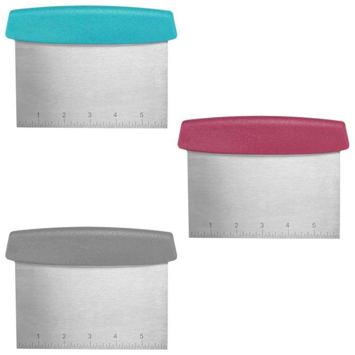 Lily Cook Rasqueta Cortador de Masa con Lámina de Acero Inoxidable y Divisiones Numéricas, 17x12 cm 2