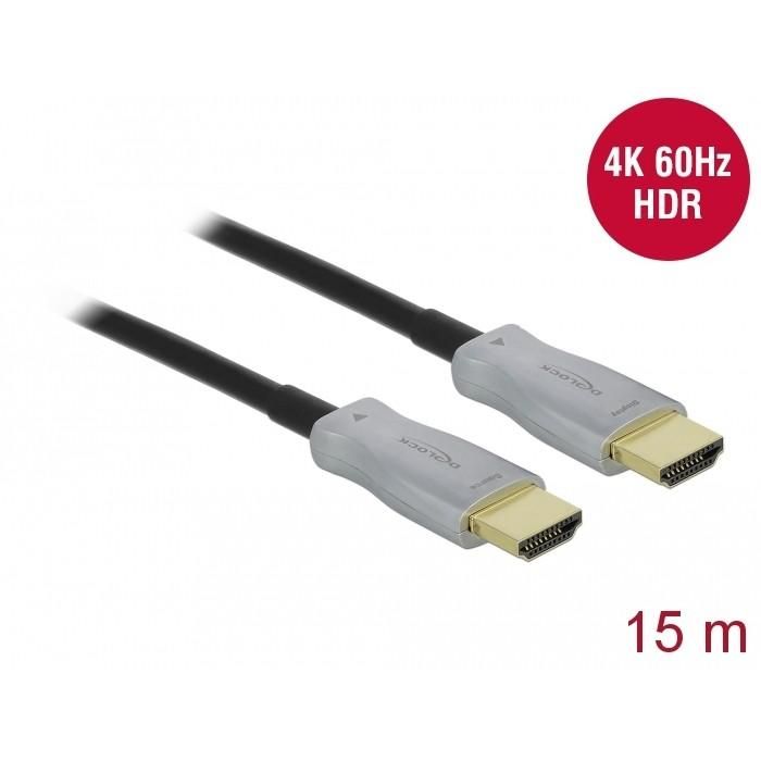 DELOCK Aktives Optisches Kabel HDMI 4K 60Hz 15m 1