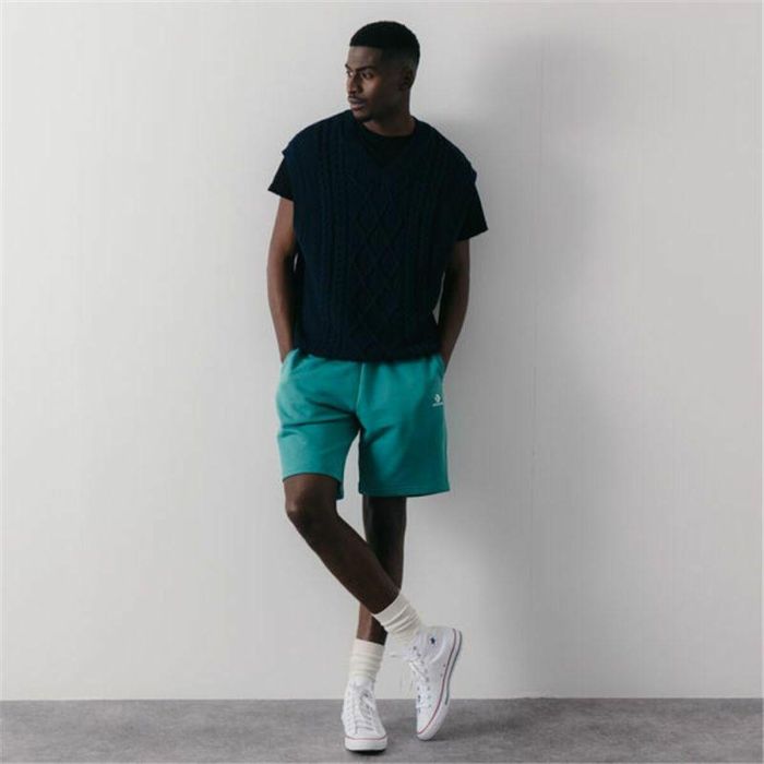 Pantalones Cortos Deportivos para Hombre Converse Classic Fit Wearers Left Star Verde 1