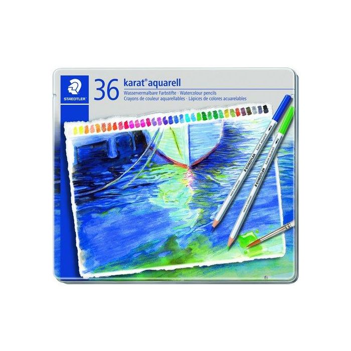 Lapices Acuarelables Staedtler 125 Karat Estuche Metal De 36