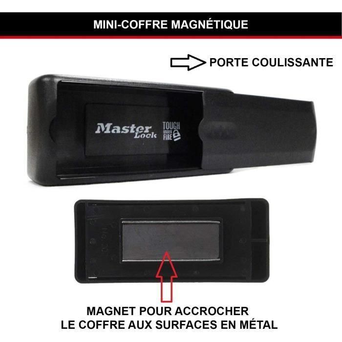 Mini caja de llaves magnéticas MASTER LOCK: lugar para ocultar la llave del automóvil 3 Mini caja de llaves magnéticas MASTER LOCK: lugar para ocultar la llave del automóvil 3
