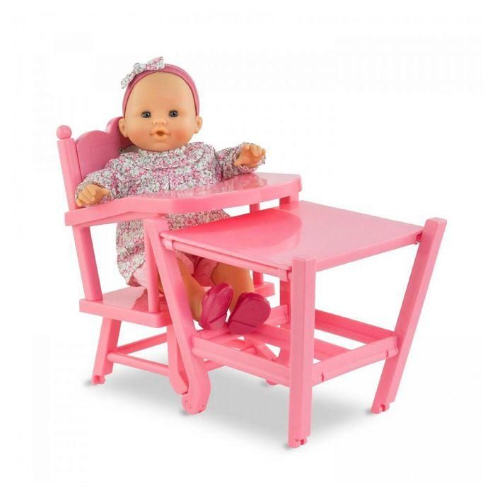 Corolle COR4062013141299 Silla Alta Rosa para Muñecos de 36-42 cm, Accesorio Comidas Juguete Niños 3+ Años 1