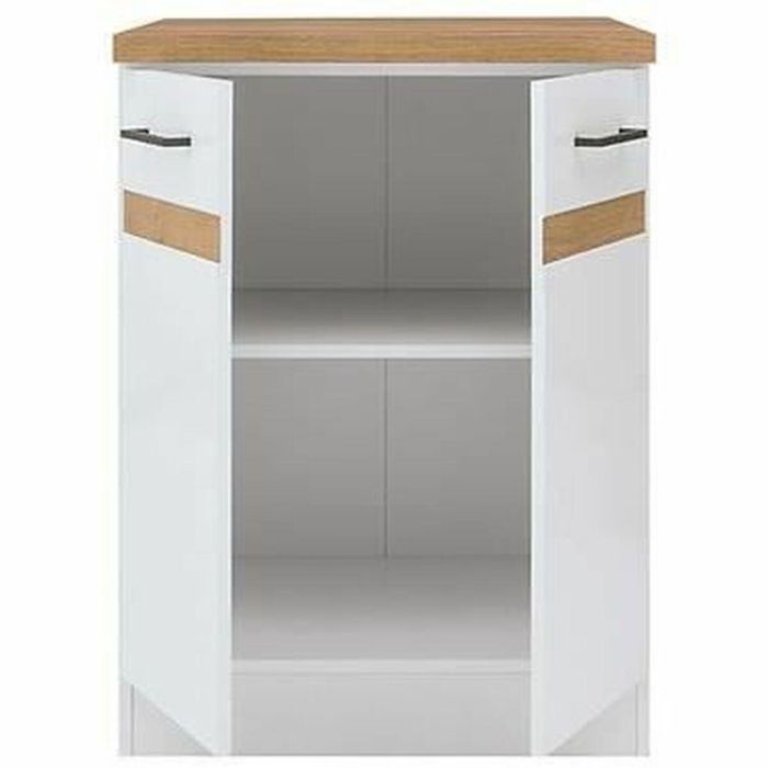 Junona Kitchen Bajo Gabinete de 60 cm - 2 puertas - Tesca de trabajo - Blanco brillante 2 Junona Kitchen Bajo Gabinete de 60 cm - 2 puertas - Tesca de trabajo - Blanco brillante 2