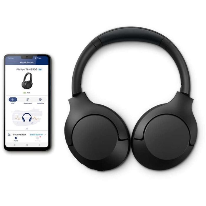 Philips TAH8506BK/00 Auriculares Inalámbricos Diadema con Cancelación Híbrida de Ruido, 60h Batería, Llamadas/Música, Negro 2 Philips TAH8506BK/00 Auriculares Inalámbricos Diadema con Cancelación Híbrida de Ruido, 60h Batería, Llamadas/Música, Negro 2
