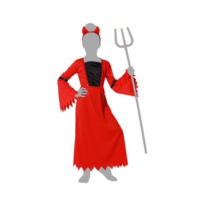 Disfraz Demonia Niña Infantil Vestido Y Cuernos 3-4 Años 4 Disfraz Demonia Niña Infantil Vestido Y Cuernos 3-4 Años 4