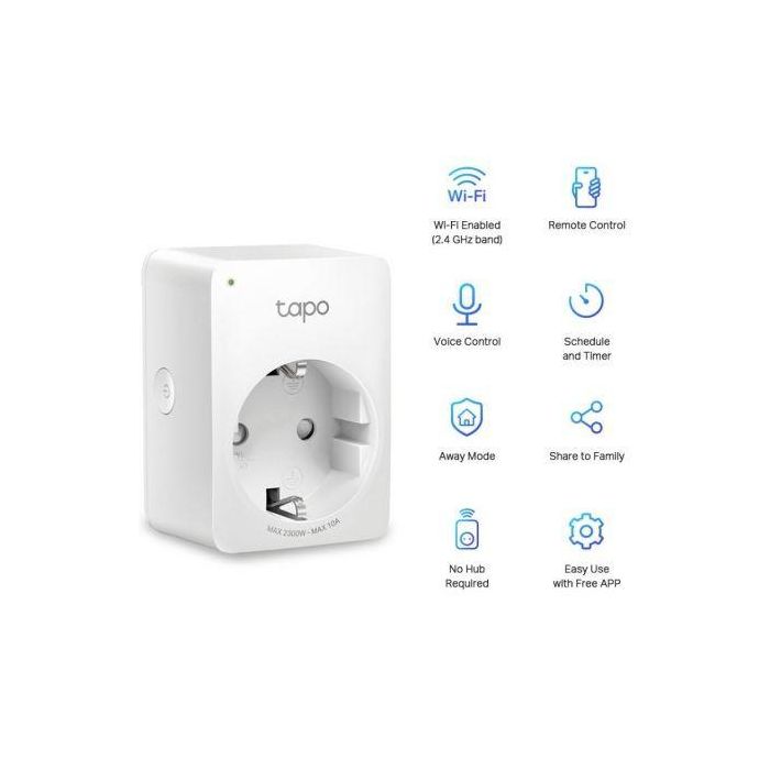 Enchufe WiFi Inteligente TP-Link Tapo P100 1 Enchufe WiFi Inteligente TP-Link Tapo P100 1