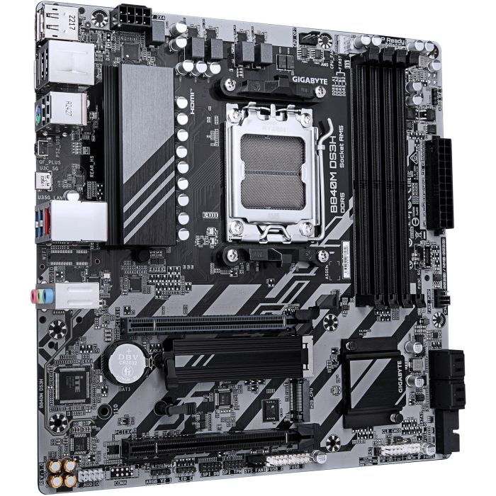 Gigabyte B840M DS3H Placa Base AMD Ryzen 9000/8000/7000, DDR5 hasta 8200 MHz, 2xPCIe 4.0 M.2, LAN 2.5GbE, USB 3.2 Gen 1 - 9MB84MS3H-00-G10 2 Gigabyte B840M DS3H Placa Base AMD Ryzen 9000/8000/7000, DDR5 hasta 8200 MHz, 2xPCIe 4.0 M.2, LAN 2.5GbE, USB 3.2 Gen 1 - 9MB84MS3H-00-G10 2