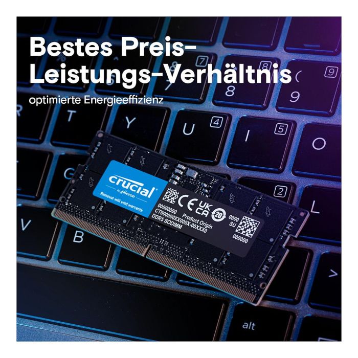 Crucial Memoria RAM DDR5 64GB SODIMM 5600MHz CL46 (PC5-44800) 1.1V On-die ECC para Portátil - Módulo de Actualización Color Negro 4 Crucial Memoria RAM DDR5 64GB SODIMM 5600MHz CL46 (PC5-44800) 1.1V On-die ECC para Portátil - Módulo de Actualización Color Negro 4