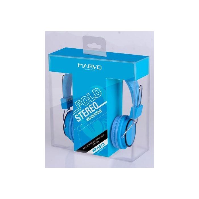 MARVO Auricular Retro con Conector Jack 3.5mm - Color Azul