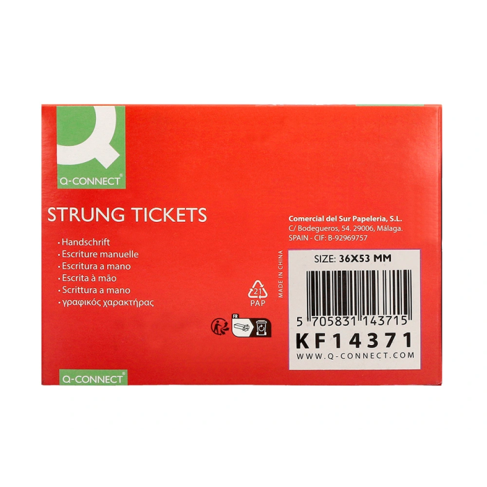Q-connect Etiquetas Colgantes 36x53 mm Caja de 500 Unidades 7