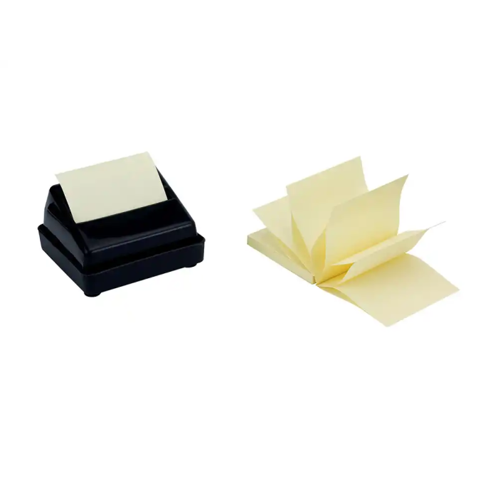 Q-connect Bloc Notas Adhesivas Quita y Pon Zig-Zag Amarillo 76x76 mm 100 Hojas 3