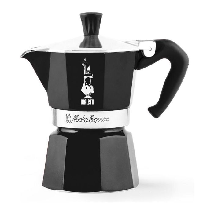 Bialetti Moka Express 3TZ nera Cafetera italiana Negro Aluminio 3 tazas CE