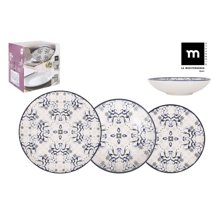 Set de Vajilla La Mediterránea Tesa Porcelana 12 Piezas 0 Set de Vajilla La Mediterránea Tesa Porcelana 12 Piezas 0
