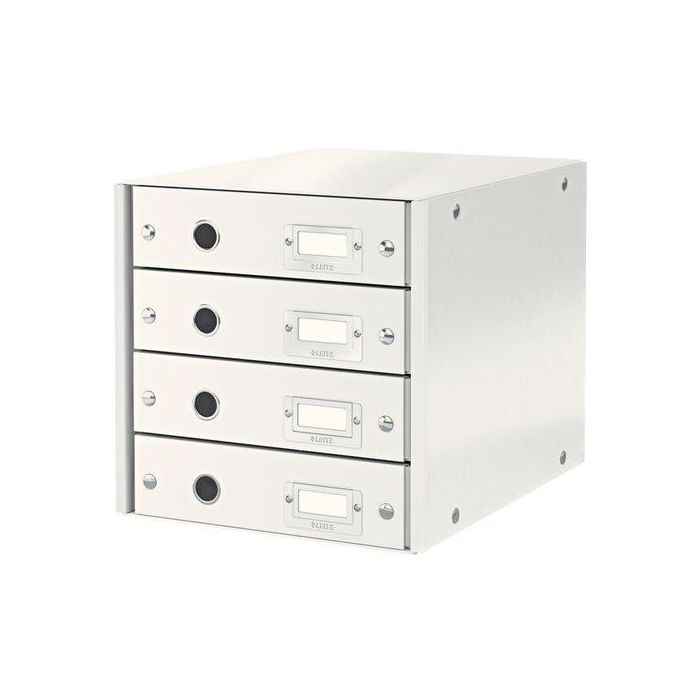 Leitz Fichero de Cajones de Sobremesa Click & Store, 4 Cajones, Blanco, 290x283x360 mm