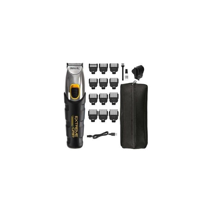 Wahl 09893-0440 Cortabarbas Extreme Grip - Batería de Litio, 12 Peines Guía, Corte de 0.5 a 9 mm