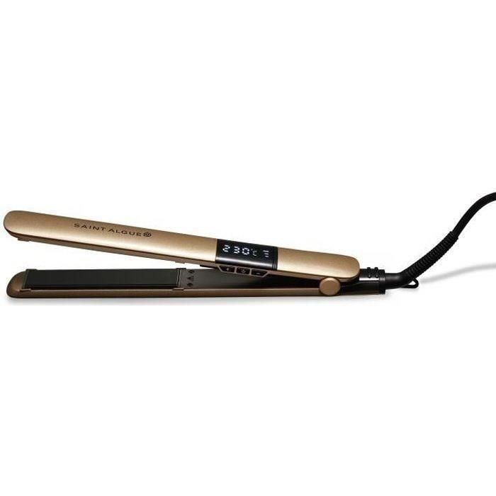 SAINT ALGUE 3963 - Plancha de pelo Demeliss GOLD - Revestimiento cerámico - Placas flotantes ultrafinas - 150 a 230 ° C - Negro / Dorado 2 SAINT ALGUE 3963 - Plancha de pelo Demeliss GOLD - Revestimiento cerámico - Placas flotantes ultrafinas - 150 a 230 ° C - Negro / Dorado 2