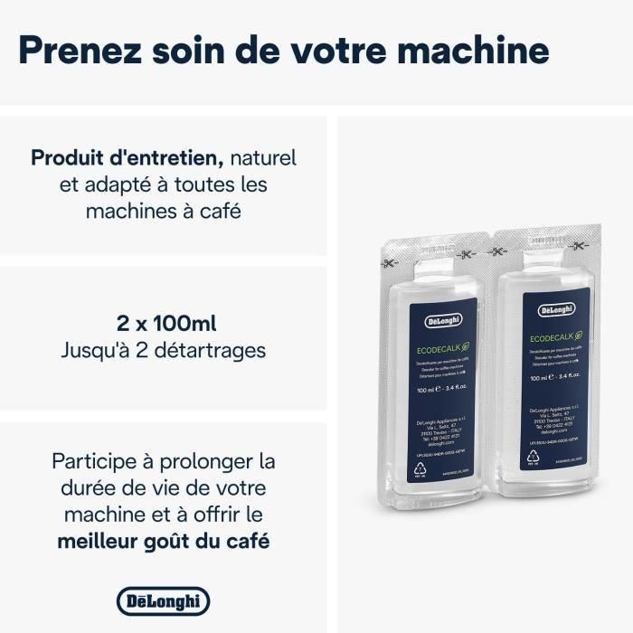 DELONGHI 5513296011 ECODECALK MINI - descalcificador de cafetera - 2 x 100 ml 1 DELONGHI 5513296011 ECODECALK MINI - descalcificador de cafetera - 2 x 100 ml 1