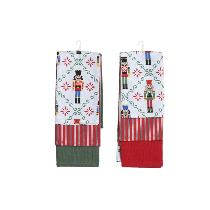 Paño Navidad Moderna DKD Home Decor Rojo Verde 0.2 x 40 x 60 cm Set de 3 0 Paño Navidad Moderna DKD Home Decor Rojo Verde 0.2 x 40 x 60 cm Set de 3 0