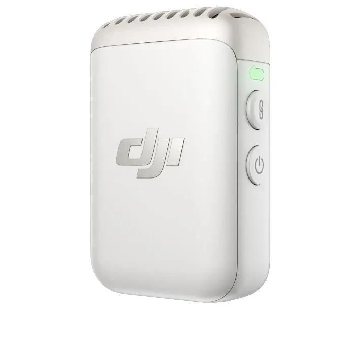 DJI Mic 2 Transmisor Inalámbrico, Blanco Perla, Audio HD, Grabación de 32 Bits