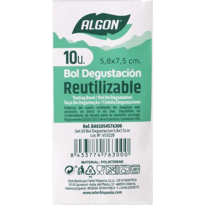 Set 10 Boles Degustación 5.8 x 7.5 cm Algon (24 Cajas) 9 Set 10 Boles Degustación 5.8 x 7.5 cm Algon (24 Cajas) 9
