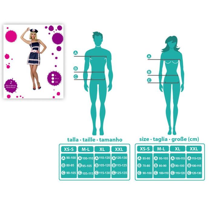 Disfraz Marinera Sexy Mujer Adulto Talla M-L 1