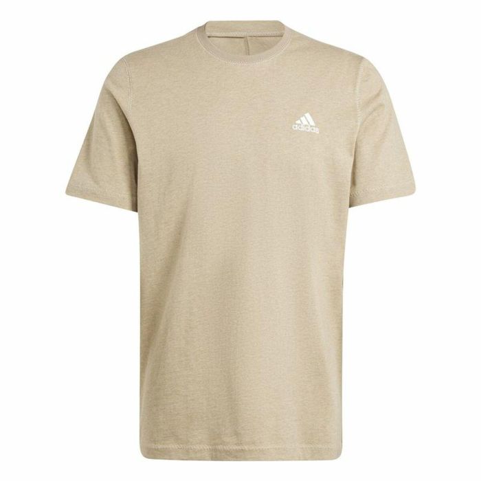 Camiseta de Manga Corta Hombre Adidas Seasonal Essentials Melange Beige
