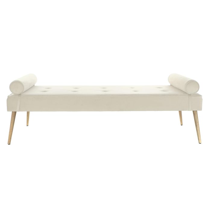 DKD Home Decor Diván de Diseño Glam Crema, con Estructura de Metal y Tapizado Poliéster - 184x76x62 cm Desmontable Layn Blue DKD Home Decor Diván de Diseño Glam Crema, con Estructura de Metal y Tapizado Poliéster - 184x76x62 cm Desmontable Layn Blue