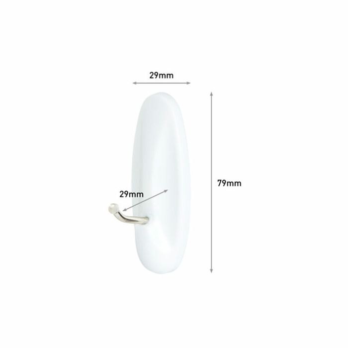 Gancho para colgar 3M 1,3 kg 29 X 79 X 29 MM Blanco Metal (2 Unidades) 1