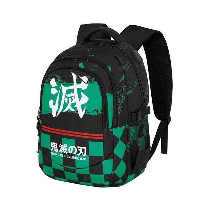 Karactermania Mochila Demon Slayer Run. Plus FAN Su, Gran Capacidad, 3 Compartimentos, Puerto USB, Repelente Líquidos, 44x34x21 cm 3