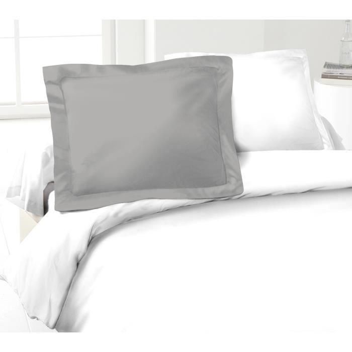 LOVELY HOME Juego de 2 fundas de almohada 100% algodón 50x70 cm - gris claro LOVELY HOME Juego de 2 fundas de almohada 100% algodón 50x70 cm - gris claro