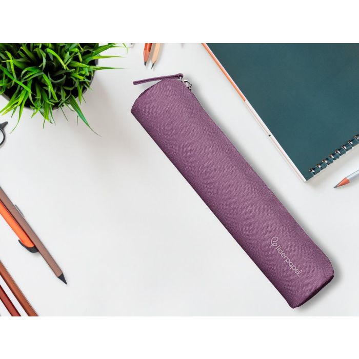 Estuche Portatodo Liderpapel Slim Cilindrico 220x45 mm Morado Empolvado 8