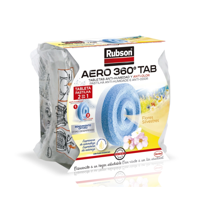 Rubson Aero 360º Recambio Pastilla Deshumidificador Aromaterapia Flores 1