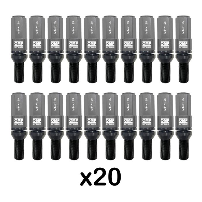 Kit de tornillos OMP OMPS09971402 28 mm Plata M14 x 1,25 4 Kit de tornillos OMP OMPS09971402 28 mm Plata M14 x 1,25 4