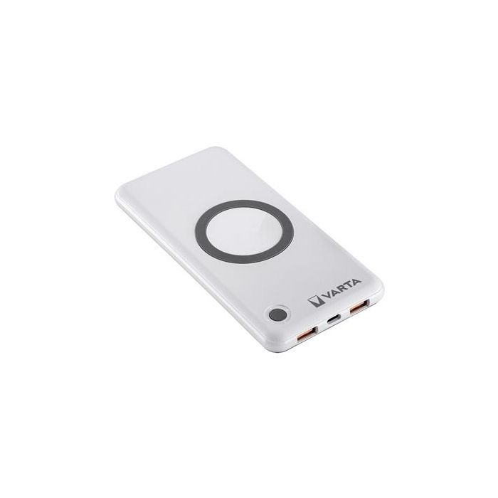 Varta Batería Portátil 10000mAh con Carga Rápida Inalámbrica 10W, 2 Tomas USB y Cable - Power Bank 1 Varta Batería Portátil 10000mAh con Carga Rápida Inalámbrica 10W, 2 Tomas USB y Cable - Power Bank 1