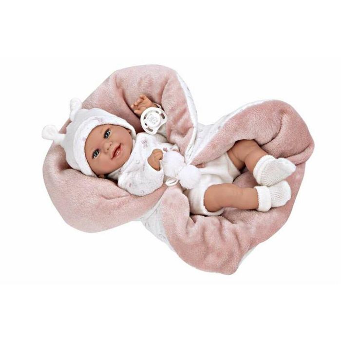 Muñeca elegance 35 cm babyto rosa c/manta (muñeco de peso) 12