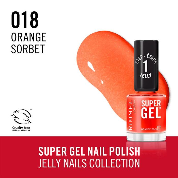 Rimmel London KATE SUPER GEL Esmalte de Uñas #18 Orange Sorbet 12 ml Rimmel London KATE SUPER GEL Esmalte de Uñas #18 Orange Sorbet 12 ml