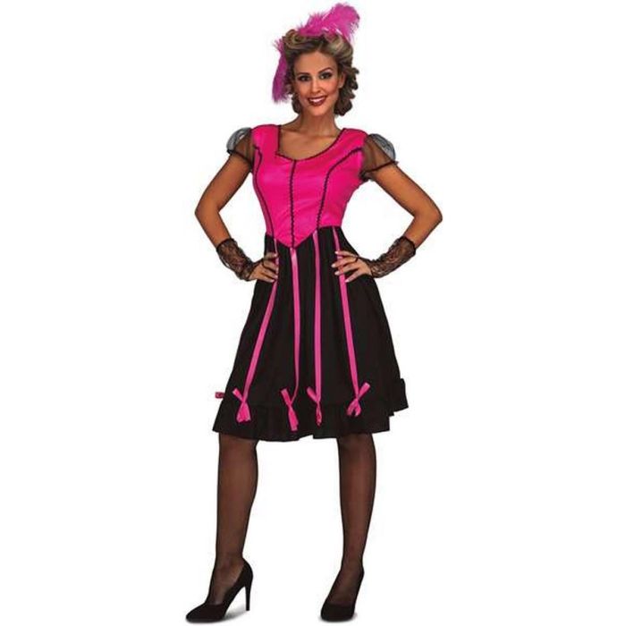 Disfraz señorita saloon rosa ml (tocado, vestido y mitones) Disfraz señorita saloon rosa ml (tocado, vestido y mitones)